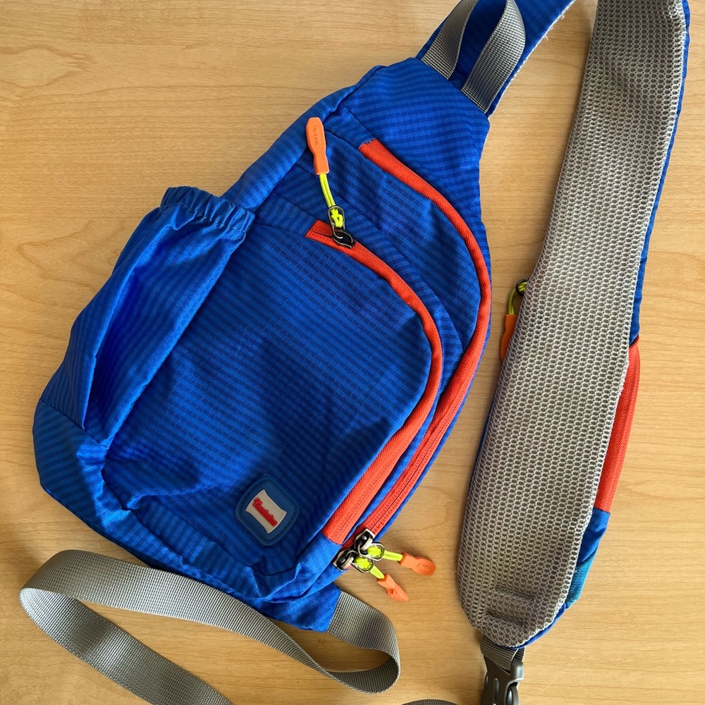 Blue and Orange Sling Bag